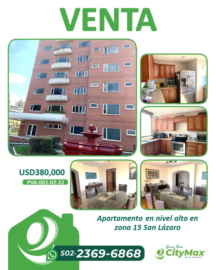 Apartamento en venta en nivel alto zona 15