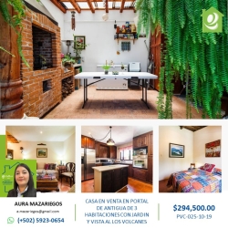 VENDO CASA EN RESIDENCIAL PORTL DE ANTIGUA  (ANTIGUA GUATEMALA)