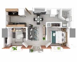 Apartamento 2 Habitaciones en Renta Zona 10 Guatemala