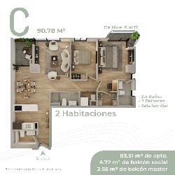 Apartamento en Construcción en la Zona 15 en Venta 