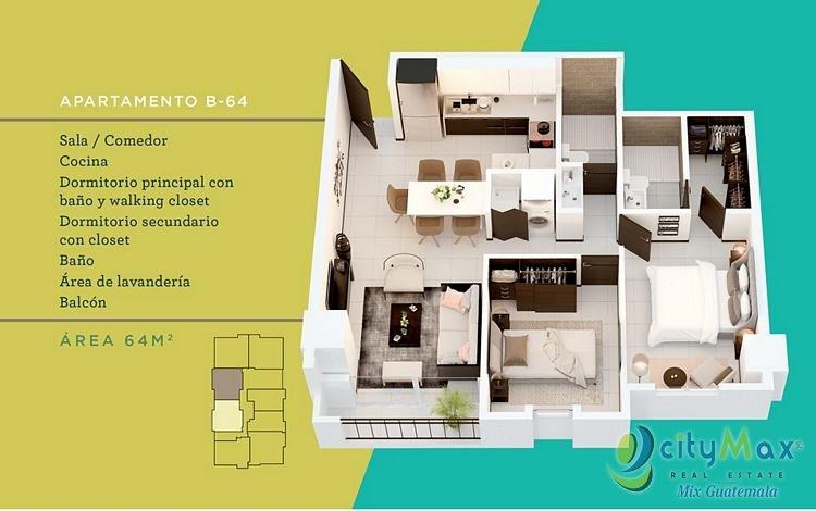 APARTAMENTO PARA ESTRENAR EN BOULEVARD TULAM TZU