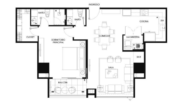 Apartamento de Lujo en Venta en Zona 14 en Planos