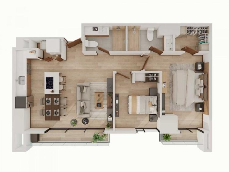 Apartamento en Planos en Venta en la zona 15 V.H. I