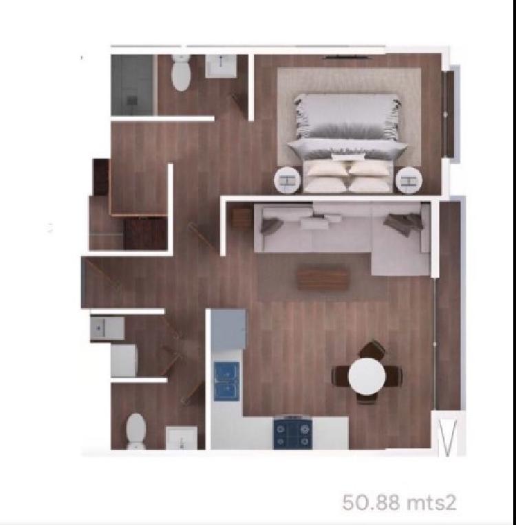 Apartamento de 1 Habitación en Renta en Zona 10 