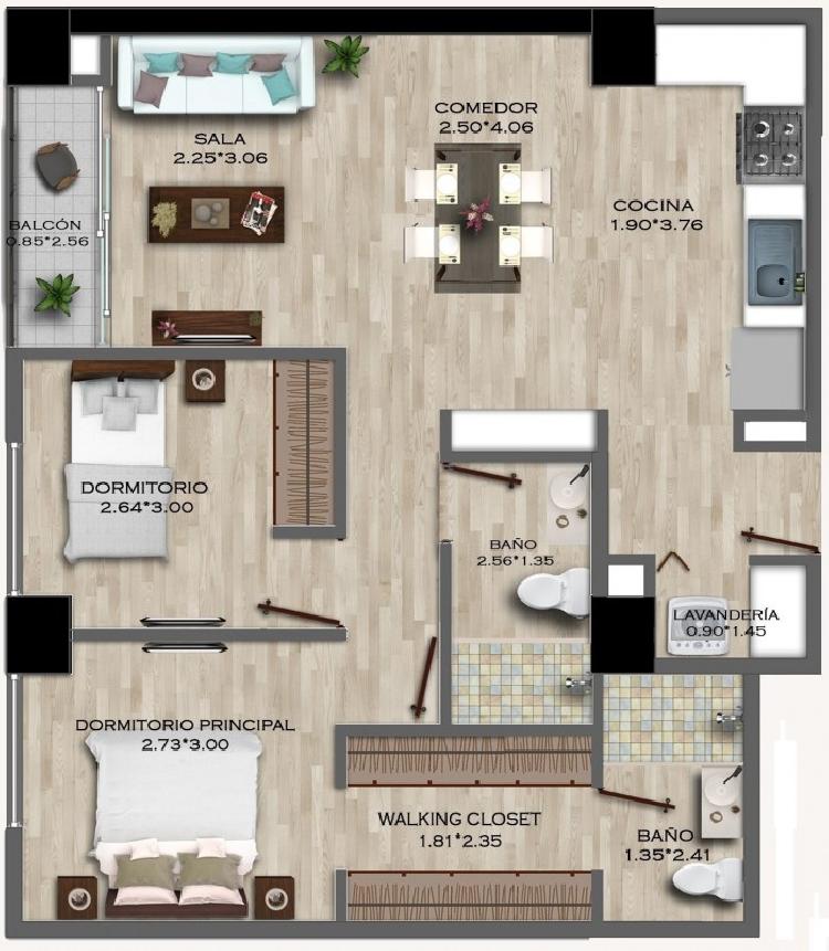 Apartamento en Venta 2 Dormitorios en Zona 11 Guatemala