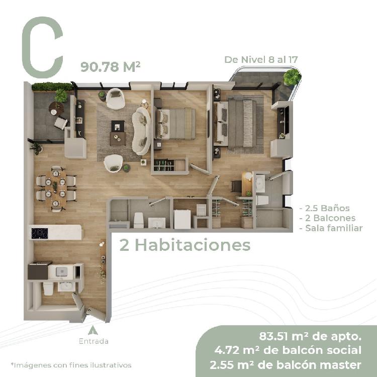 Apartamento en Construcción en la Zona 15 en Venta 