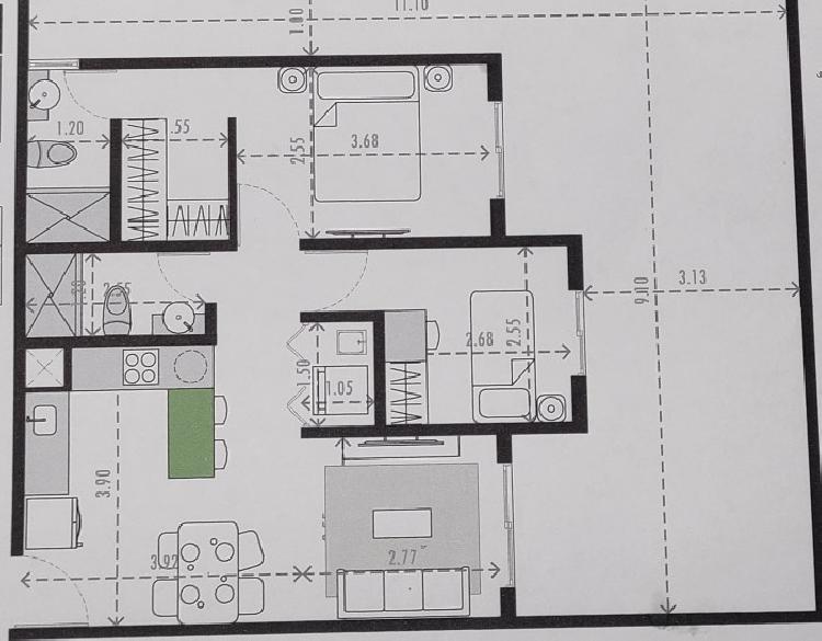 Apartamento en Renta con jardín en ROQUE Zona 2