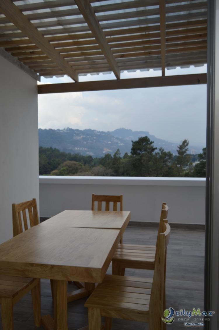 Apartamento en alquiler con terraza en zona 16